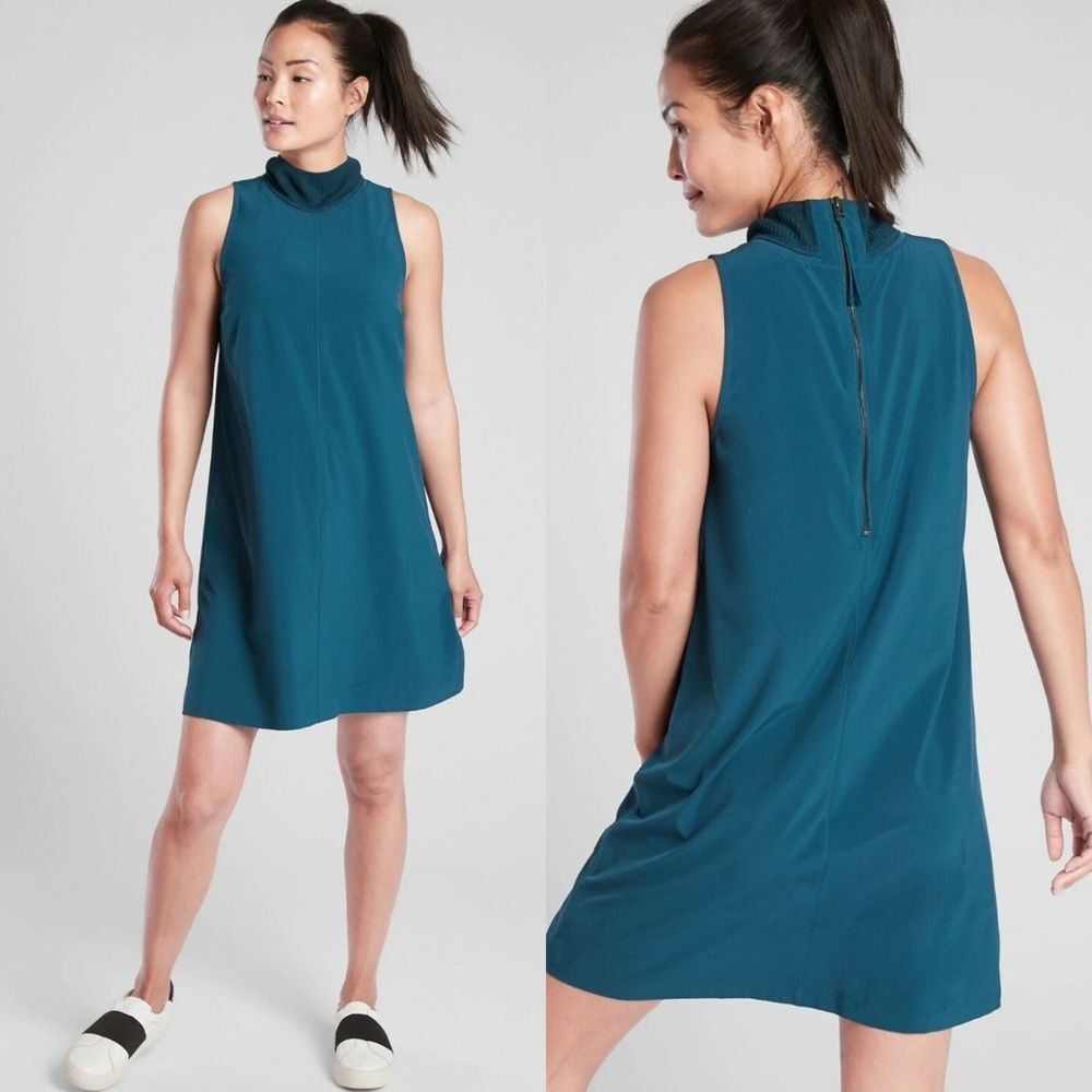 NWT athleta initiative dress blue women’s size xs